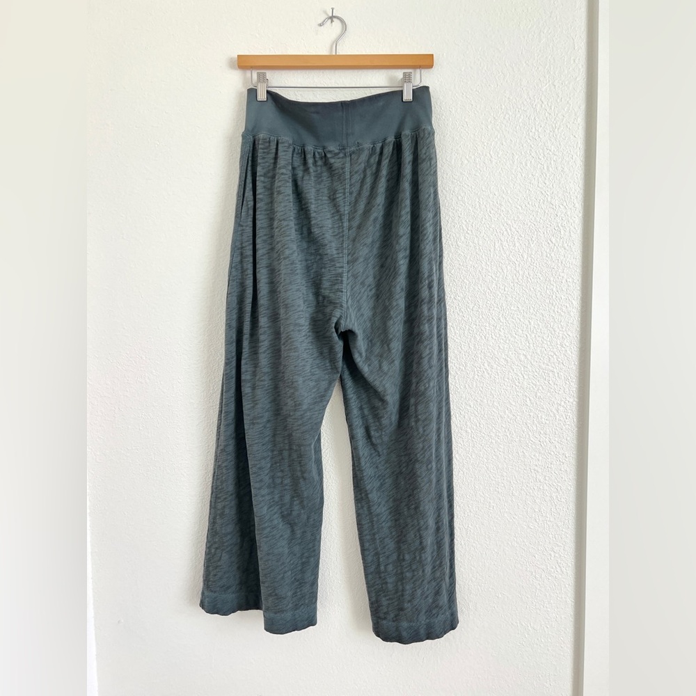 ATM lounge pants / soft slub jersey burn out wide leg pants / size S - Picture 5 of 6
